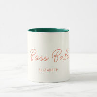 Boss Babe Retro Customized name Coffee Mug