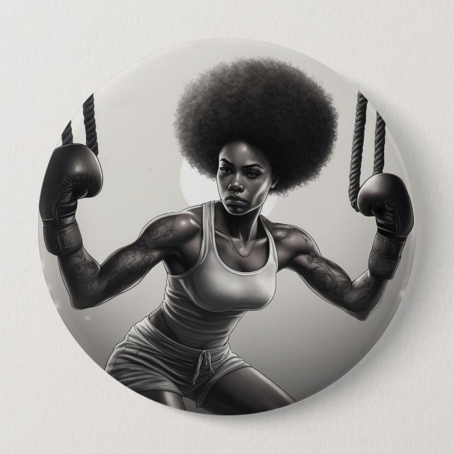boss badge 4 inch round button (Front)