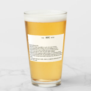Boss beer glass