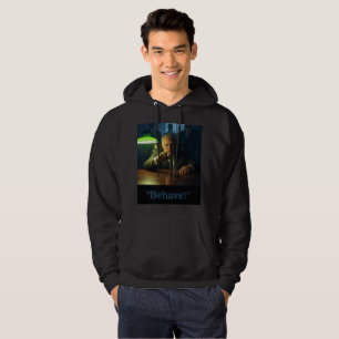 Boss behave men black hooded sweatshirt
