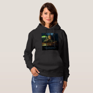 Boss behave women black hooded sweatshirt