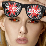 BOSS BOSS retro Shades / Fun Party Sunglasses<br><div class="desc">Party Sunglasses: Classic retro party shades with text "BOSS BOSS" - fun fashion,  fathers day,  stag party,  secret Santa,  office celebrations / night out</div>