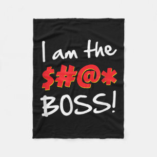 Boss, Bosses Humour Quote Graphic Gag Gift Fleece Blanket