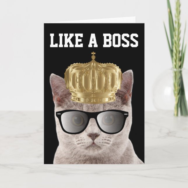 BOSS CAT BIRTHDAY CARDS (Front)