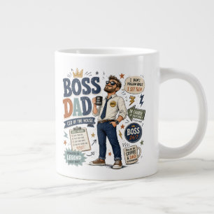 Boss Dad Giant Coffee Mug Funny Father Leader Gift