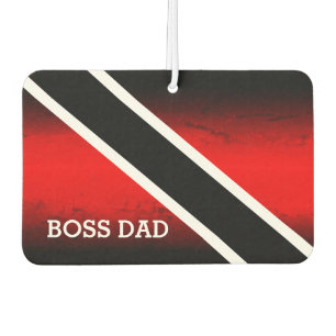BOSS DAD on Red White and Black Gradient Air Freshener