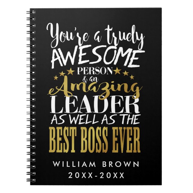 BOSS DAY, Boss Week, Boss gift, BOSS Notebook (Front)