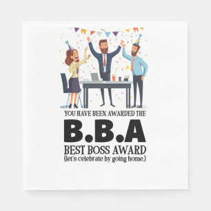 Boss Day Employee Appreciation Big Bad Boss  Napkin