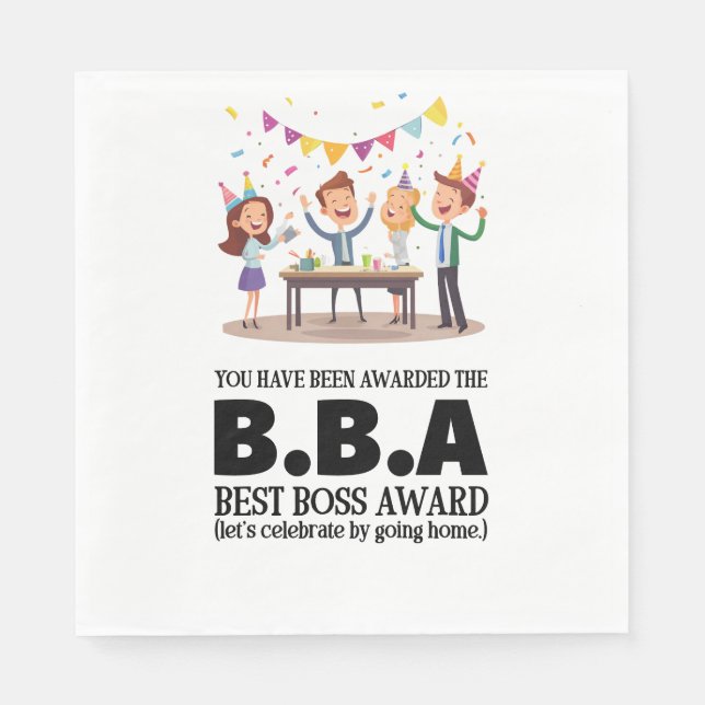 Boss Day Employee Appreciation Big Bad Boss  Napkin (Front)