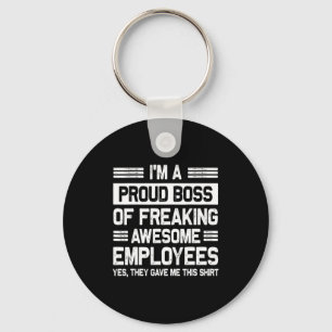 Boss Day Employee Appreciation Office Funny Boss  Keychain