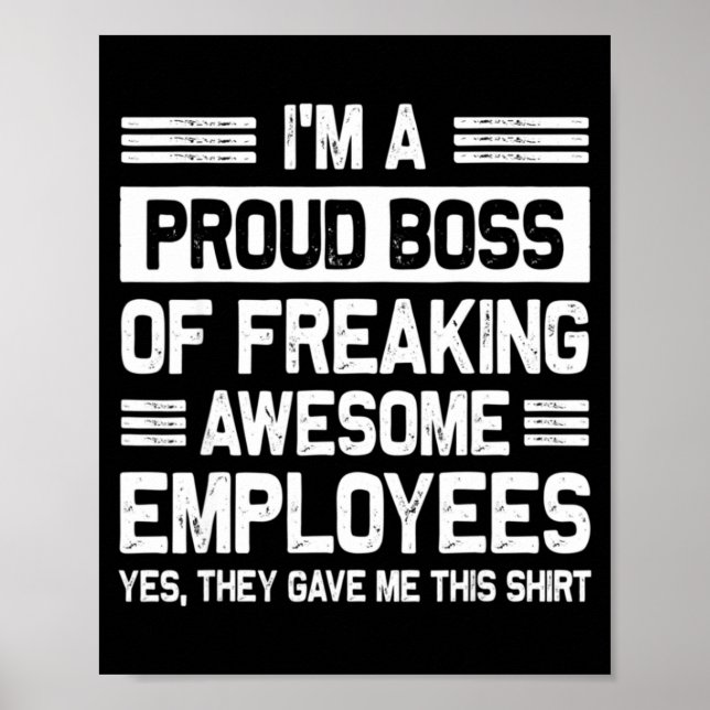Boss Day Employee Appreciation Office Funny Boss  Poster (Front)