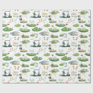 Boss Day for golfer  Wrapping Paper