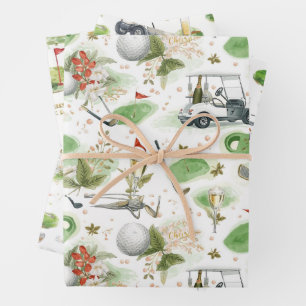 Boss Day for golfer  Wrapping Paper Sheet