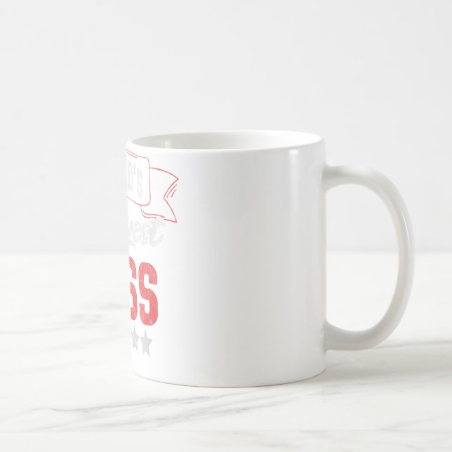 Boss Day T Shirt World's Okayest Boss Funny Gift Coffee Mug (Right)