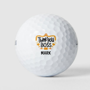 Boss Day with Name thank you Golf Balls