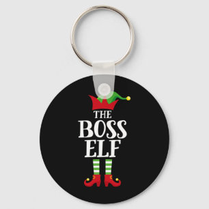 Boss Elf Family Matching Christmas Group Elf Pajam Keychain