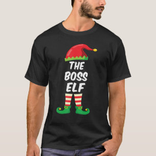Boss Elf Family Matching Funny Christmas Costume P T-Shirt
