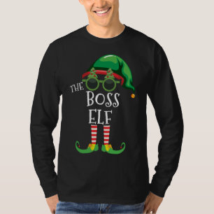 Boss Elf Matching Christmas Party Pjs Family Outfi T-Shirt