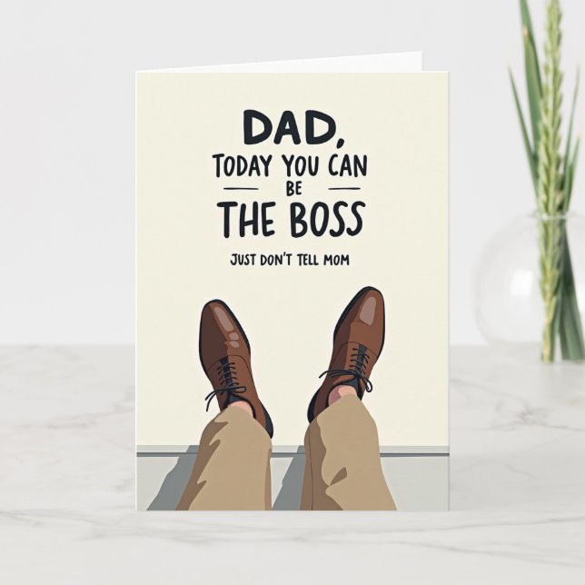 Boss Fathers Day Art Print Card (Front)