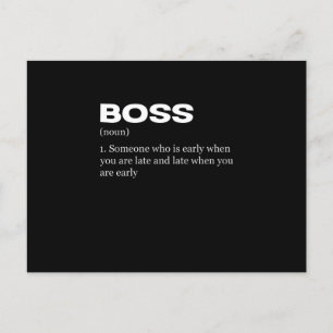 Boss Funny Definition Happy Boss's Day Announcement Postcard