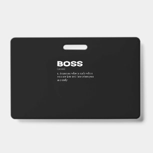 Boss Funny Definition Happy Boss's Day Badge
