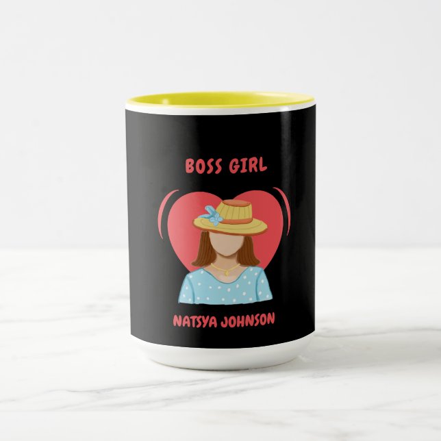 boss girl cute unique editable mug (Center)