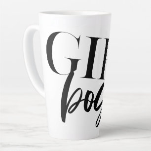 Boss Girl   Modern Black Text   Latte Mug