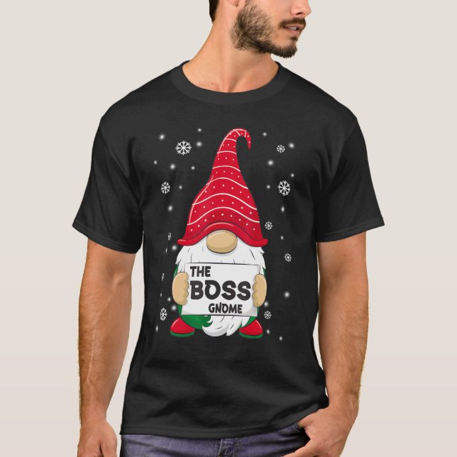 Boss Gnome Family Matching Christmas Pajama T-Shirt (Front)