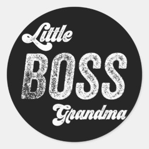 Boss Grandma Baby Mothers Day  Classic Round Sticker