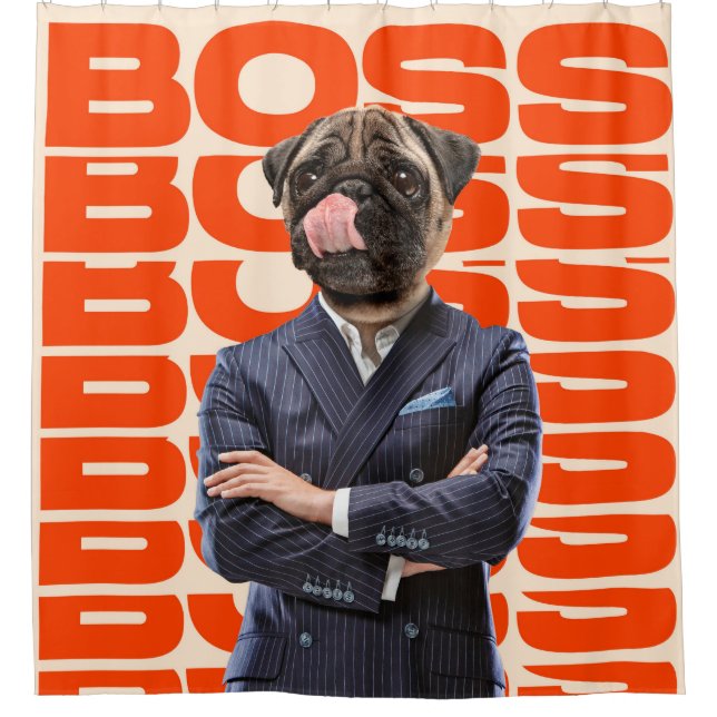 Boss headed by dog head standing with hands crosse (Front)