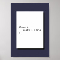 Boss is Always Right Funny CSS