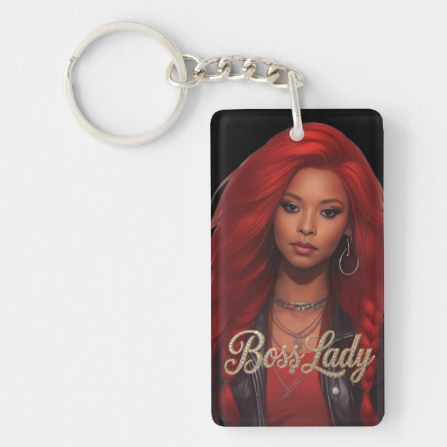 Boss Lady Acrylic Keychain (Front)