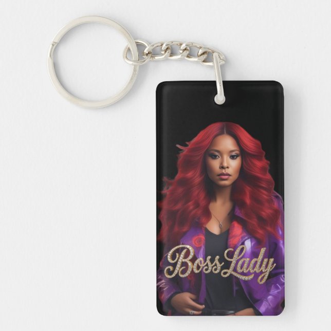 Boss Lady Acrylic Keychain (Front)