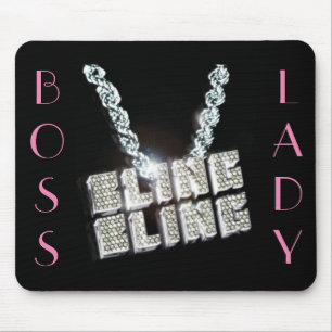 Boss Lady Bling Bling Mousepad
