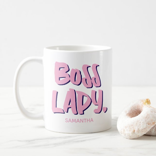 Boss Lady Business owner Entrepreneur Coffee Mug (With Donut)