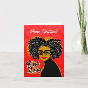 Boss Lady Christmas Holiday Greeting Card
