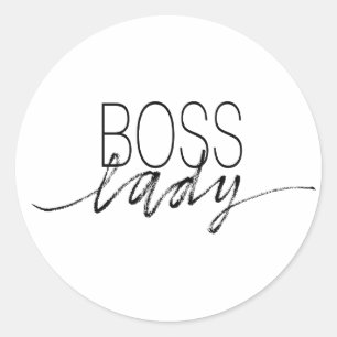Boss Lady Classic Round Sticker