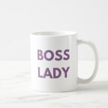 Boss Lady Coffee Mug Purple Lettres