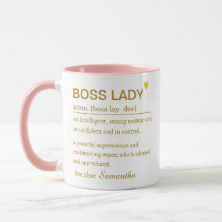 Boss Lady Definition Mug Empowering Office Gift
