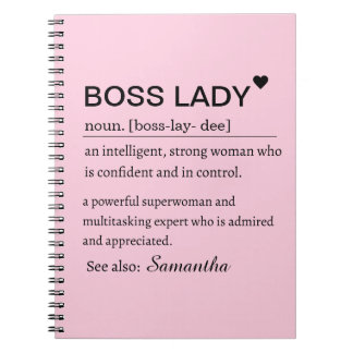 Boss Lady Definition Personalized  Notebook