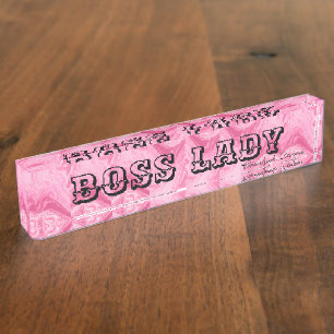 BOSS LADY DESK NAME PLATE