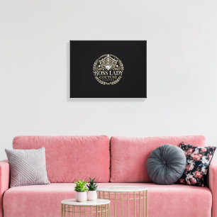 Boss Lady Diamonds Stretched Canvas Print