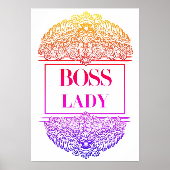Boss Lady – Elegant Empowerment Poster (Front)