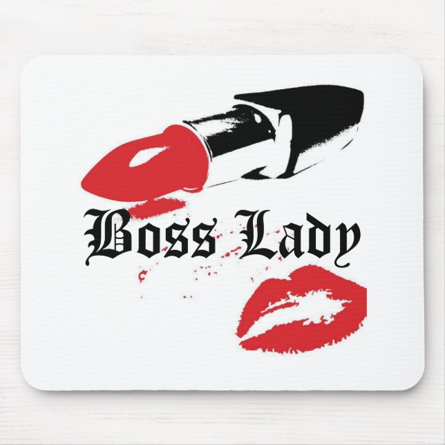 Boss Lady Lipstick and Lips Mousepad (Front)