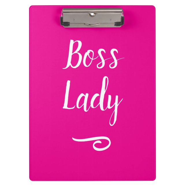 Boss Lady Magenta Clipboard (Front)