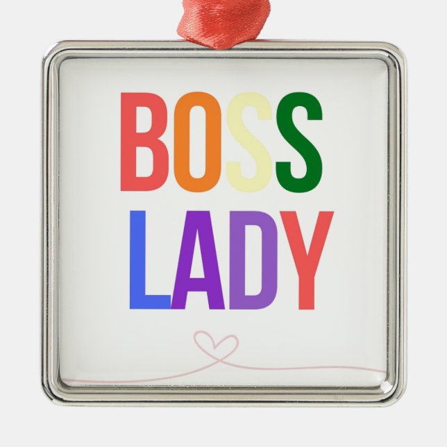 BOSS LADY METAL ORNAMENT (Front)
