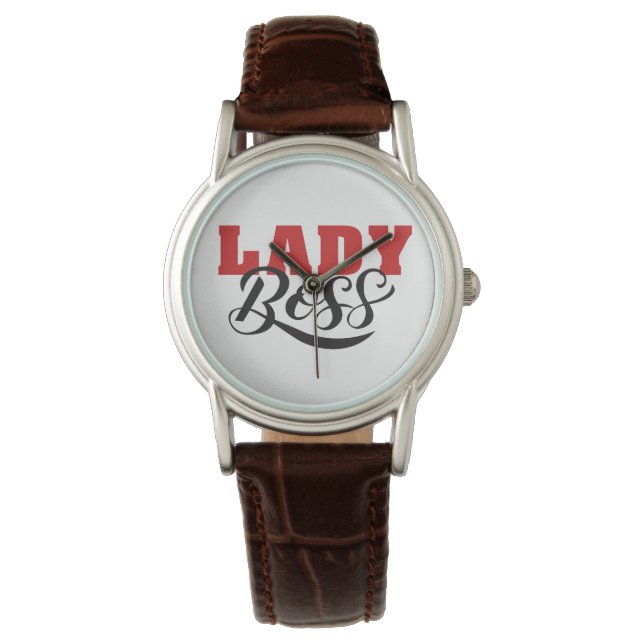 Boss Lady Mindset – Powerful Women Quote Design Watch (Front)