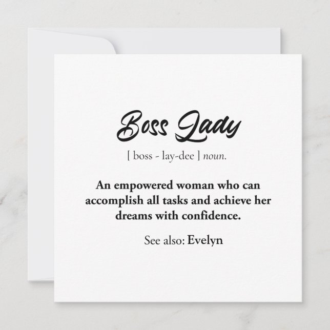 Boss Lady Mug – Empowered Woman Gift, Confidence  Invitation (Front)