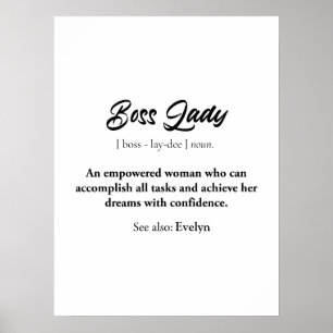 Boss Lady Mug – Empowered Woman Gift, Confidence  Poster