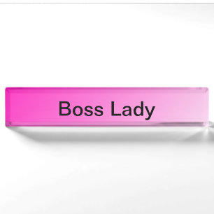 Boss Lady Nameplate